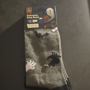 Halloween Crew Socks - Gray
